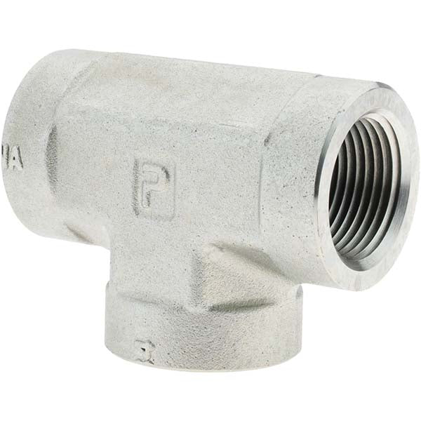 Parker 1 MMO-S Industrial Pipe Female Tee 1-11-1/2 Female Thread, NPTF