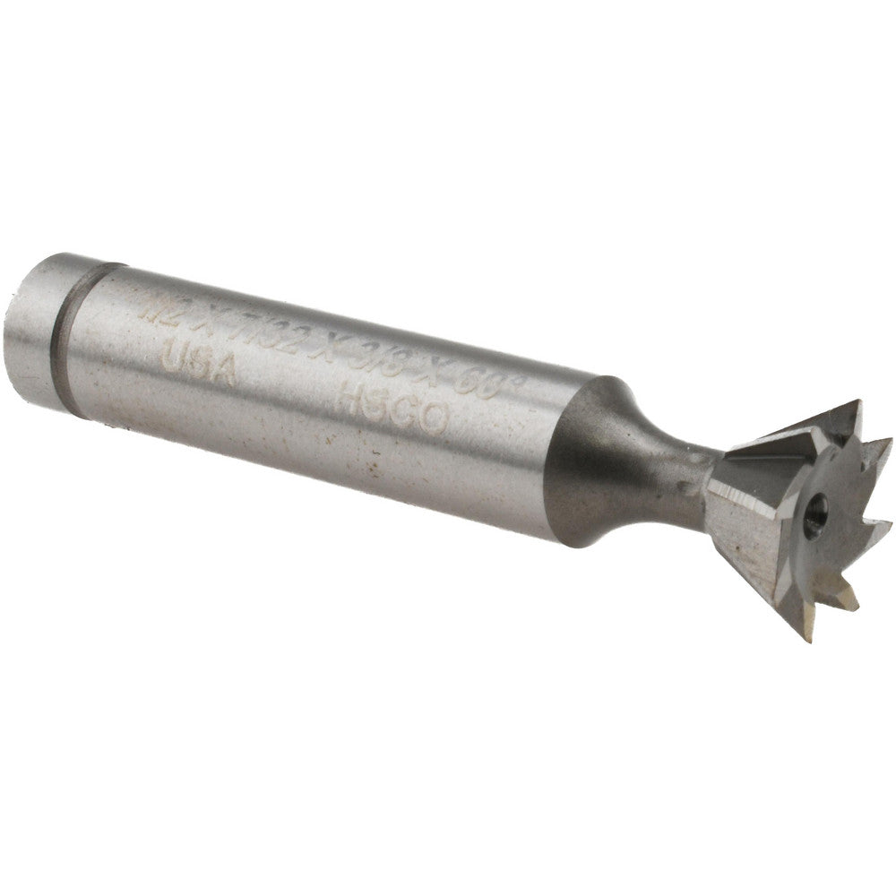 Made in USA Milling Cutters CDT5008-60 Dovetail Cutter 60 &deg, 1/2" Cut Dia, 7/32" Cut Width, Cobalt