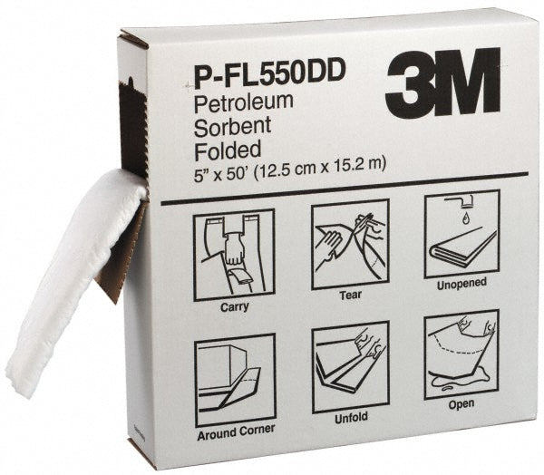 3M 7000002025 Sorbent Roll Oil Only Use, 50' Long, 5" Wide, 31.5 gal Capacity