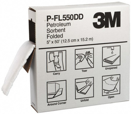 3M 7000002025 Sorbent Roll Oil Only Use, 50' Long, 5" Wide, 31.5 gal Capacity