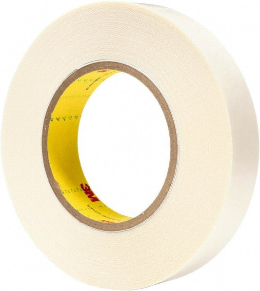 3M 7000123506 White Double-Sided Synthetic Rubber Tape 1" Wide, 36 yd Long, 9 mil Thick, Synthetic Rubber Adhesive