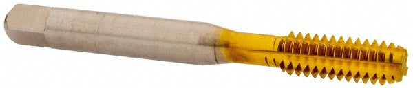 Balax 54045-01T Straight Flute Tap 1/4-20 UNC, 4 Flute, Bottoming Chamfer, 2B Class of Fit, Cobalt, Titanium Nitride Finish