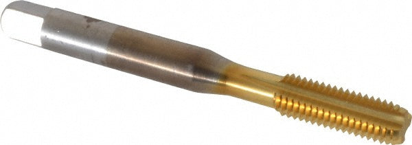 Balax 54055-01T Straight Flute Tap 1/4-28 UNF, 4 Flute, Bottoming Chamfer, Cobalt, Titanium Nitride Finish