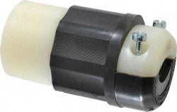 Leviton 2723 Locking Inlet Connector, Industrial, L15-30R, 250V, Black & White
