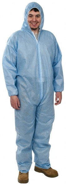 PRO-SAFE KM-CVL-SMS-HE-XL-BLUE Non-Disposable Rain & Chemical-Resistant Coveralls Size X-Large, Blue, SMS