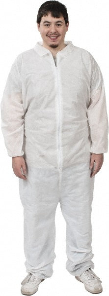 PRO-SAFE 71897417 Disposable Coveralls Size Large, 1.6 oz, SMS, Zipper Closure