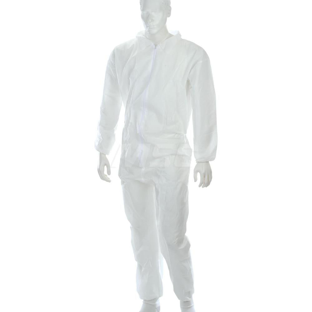 PRO-SAFE 71897441 Disposable Coveralls Size 4X-Large, 1.6 oz, SMS, Zipper Closure