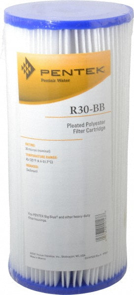 Pentair 155101-43 Plumbing Cartridge Filter 4-1/2" OD, 9-3/4" Long, 30 micron, Non-Woven Polyester