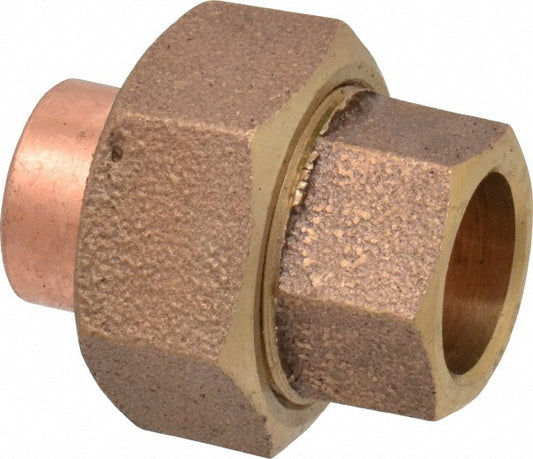 NIBCO B255400 Cast Copper Pipe Union 1/2" Fitting, C x C, Pressure Fitting