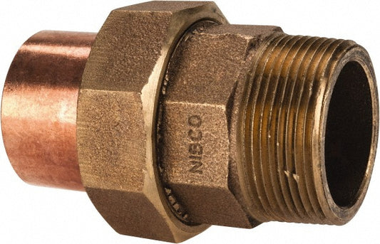 NIBCO B260550 Cast Copper Pipe Union 1-1/2" Fitting, C x M, Pressure Fitting