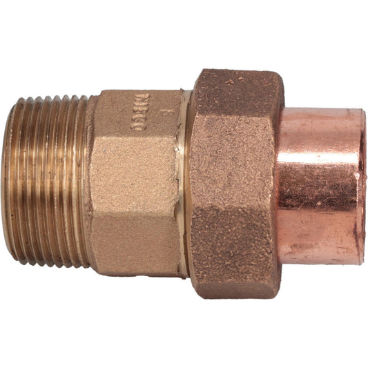NIBCO B260450 Cast Copper Pipe Union 1-1/4" Fitting, C x M, Pressure Fitting
