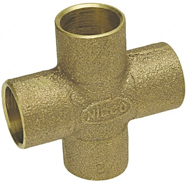 NIBCO B272450 Cast Copper Pipe Cross 2" Fitting, C x C x C, Pressure Fitting