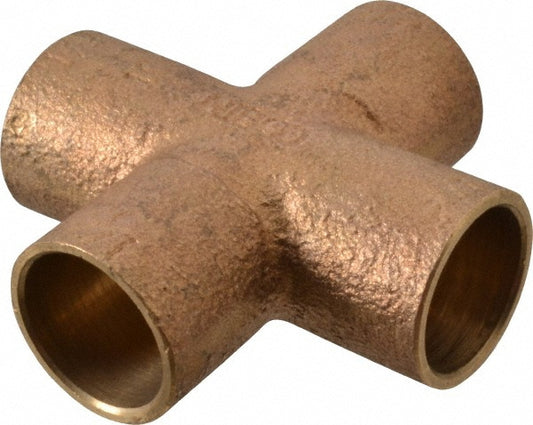 NIBCO B270500 Cast Copper Pipe Cross 1/2" Fitting, C x C x C, Pressure Fitting