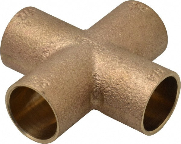 NIBCO B270700 Cast Copper Pipe Cross 3/4" Fitting, C x C x C, Pressure Fitting