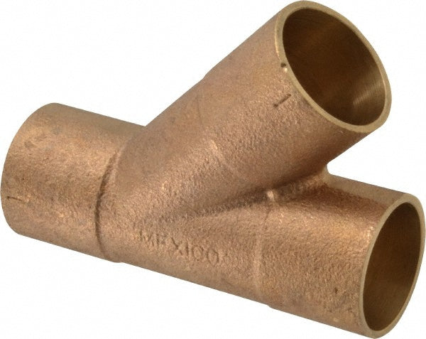 NIBCO B345450 Cast Copper Pipe 45 &deg Wye 1" Fitting, C x C x C, Pressure Fitting