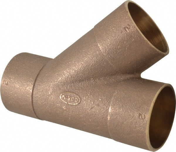 NIBCO B345850 Cast Copper Pipe 45 &deg Wye 2" Fitting, C x C x C, Pressure Fitting