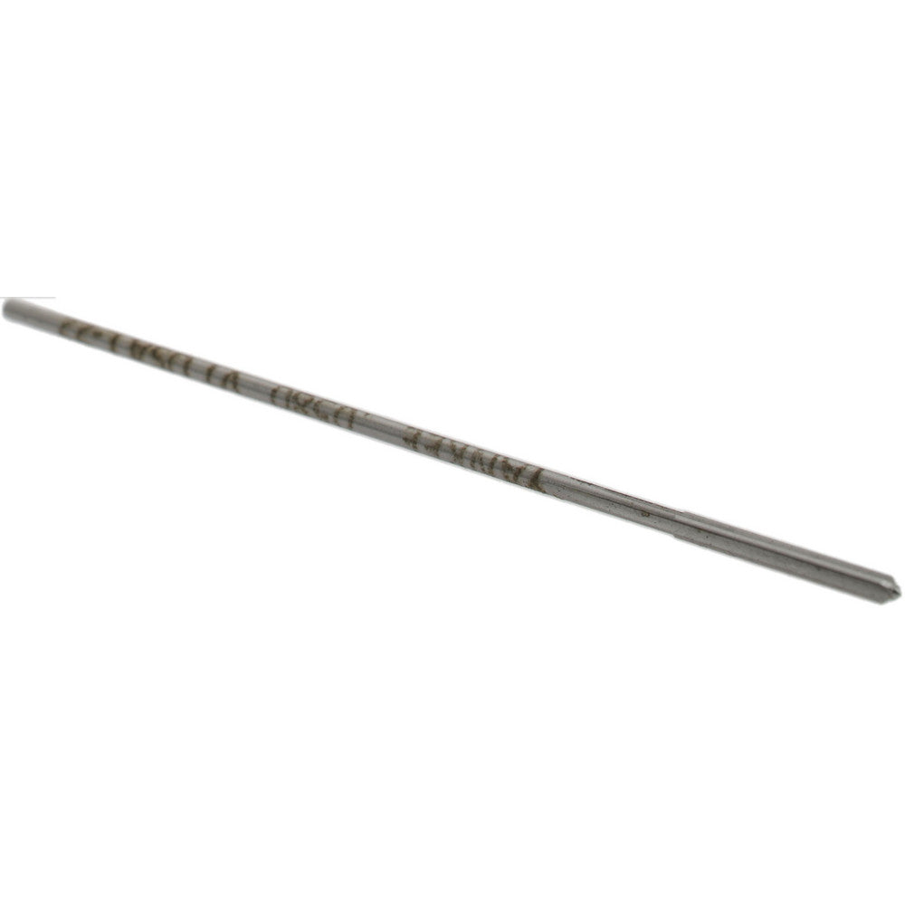 Hertel Reamers 433-0.0580 Chucking Reamer 0.0580" Dia, 2-1/2" OAL, 1/2" Flute Length, Straight Flute, Straight-Cylindrical Shank, HSS