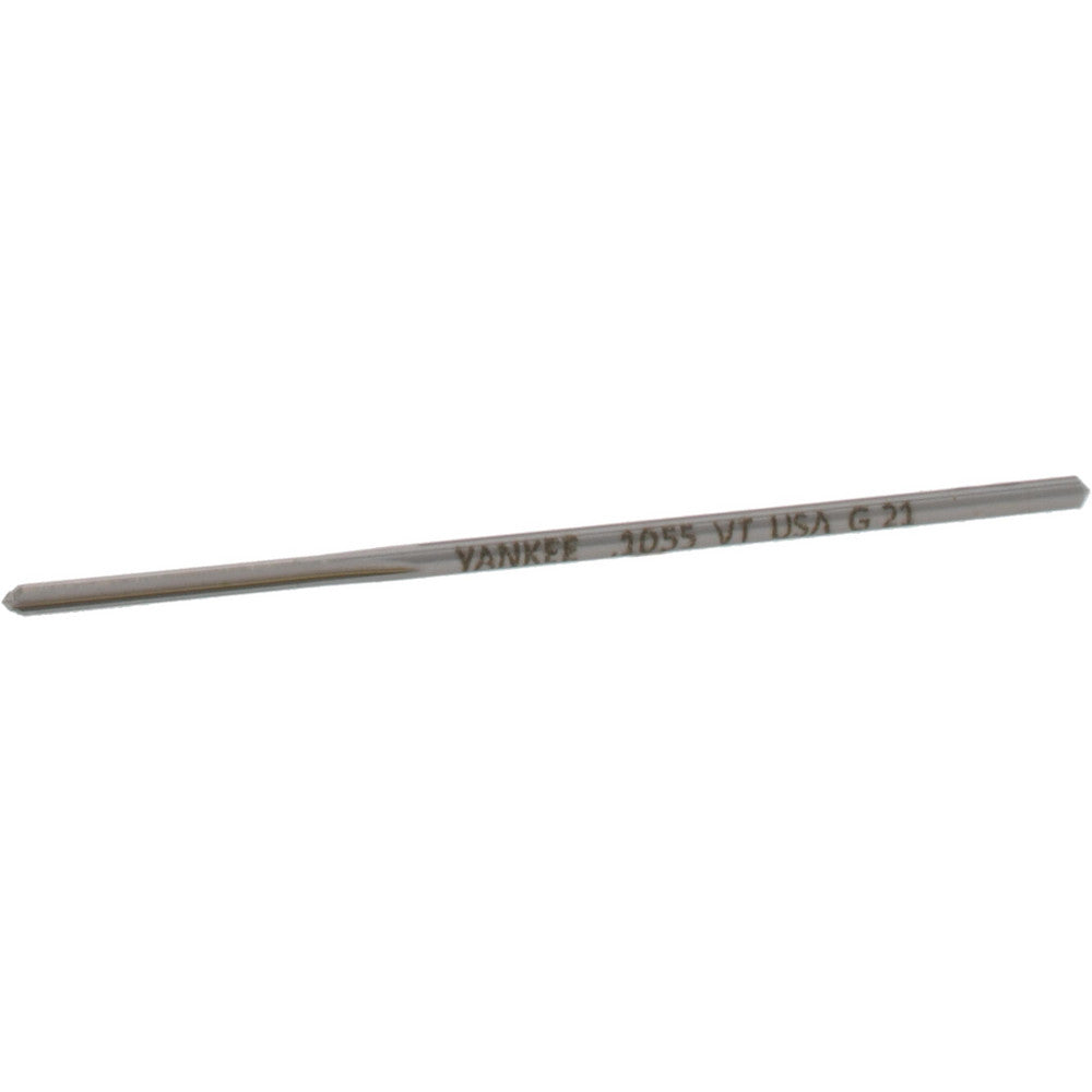 Hertel Reamers 433-0.1055 Chucking Reamer 0.1055" Dia, 3-1/2" OAL, 7/8" Flute Length, Straight Flute, Straight-Cylindrical Shank, HSS