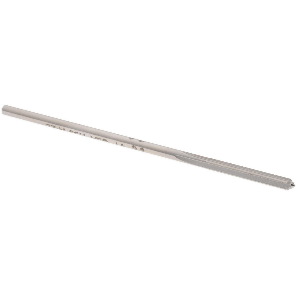 Hertel Reamers 433-0.1150 Chucking Reamer 0.1150" Dia, 3-1/2" OAL, 7/8" Flute Length, Straight Flute, Straight-Cylindrical Shank, HSS