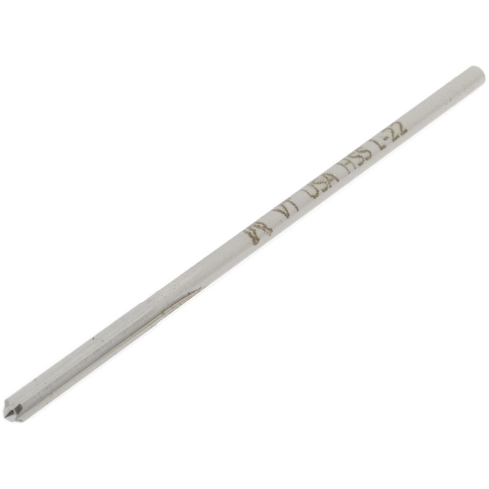 Hertel Reamers 433-0.1180 Chucking Reamer 0.1180" Dia, 3-1/2" OAL, 7/8" Flute Length, Straight Flute, Straight-Cylindrical Shank, HSS