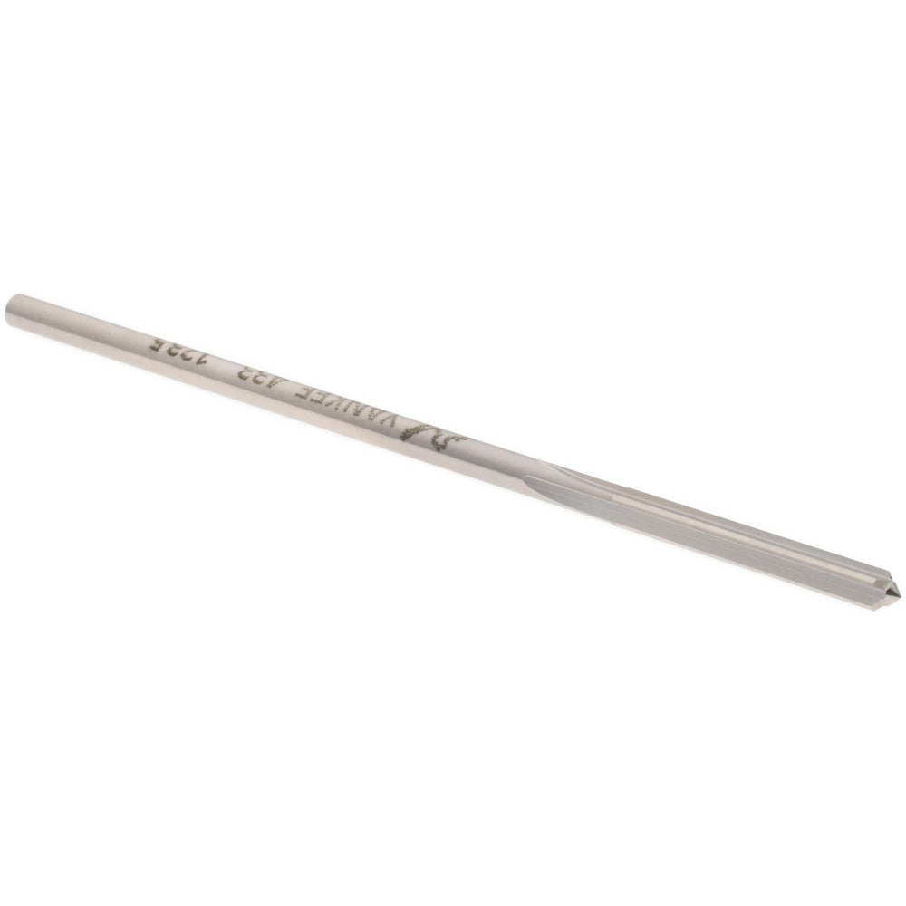 Hertel Reamers 433-0.1235 Chucking Reamer 0.1235" Dia, 3-1/2" OAL, 7/8" Flute Length, Straight Flute, Straight-Cylindrical Shank, HSS
