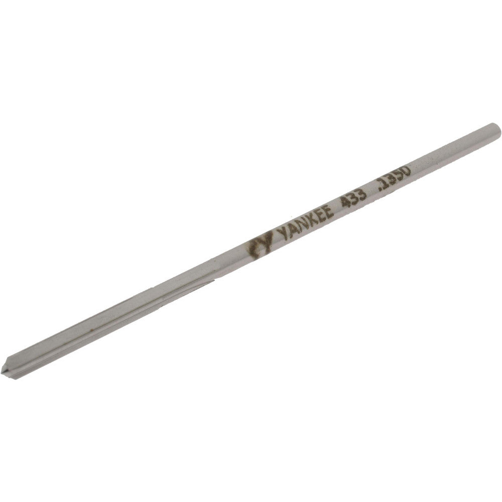 Hertel Reamers 433-0.1350 Chucking Reamer 0.1350" Dia, 3-1/2" OAL, 7/8" Flute Length, Straight Flute, Straight-Cylindrical Shank, HSS
