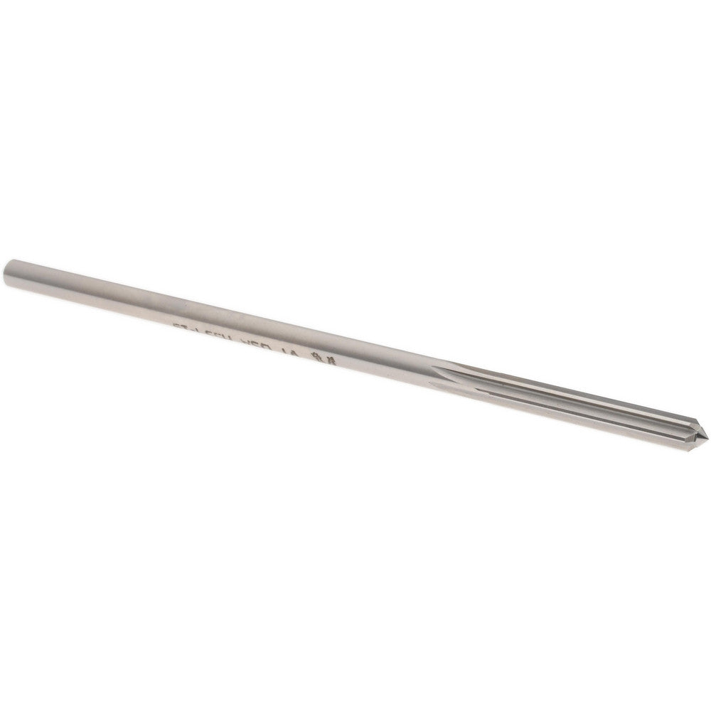 Hertel Reamers 433-0.1775 Chucking Reamer 0.1775" Dia, 4-1/2" OAL, 1-1/8" Flute Length, Straight Flute, Straight-Cylindrical Shank, HSS