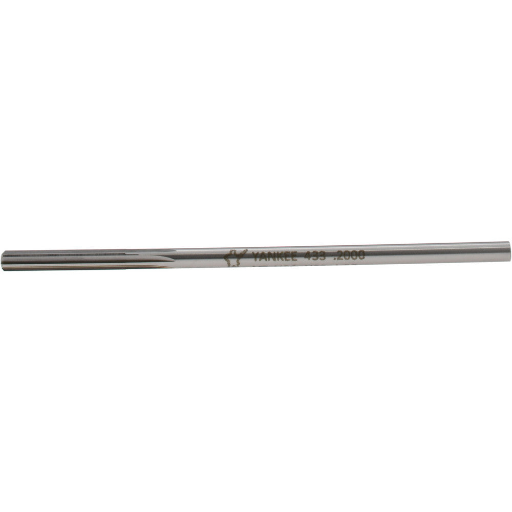 Hertel Reamers 433-0.2000 Chucking Reamer 0.2000" Dia, 5" OAL, 1-1/4" Flute Length, Straight Flute, Straight-Cylindrical Shank, HSS