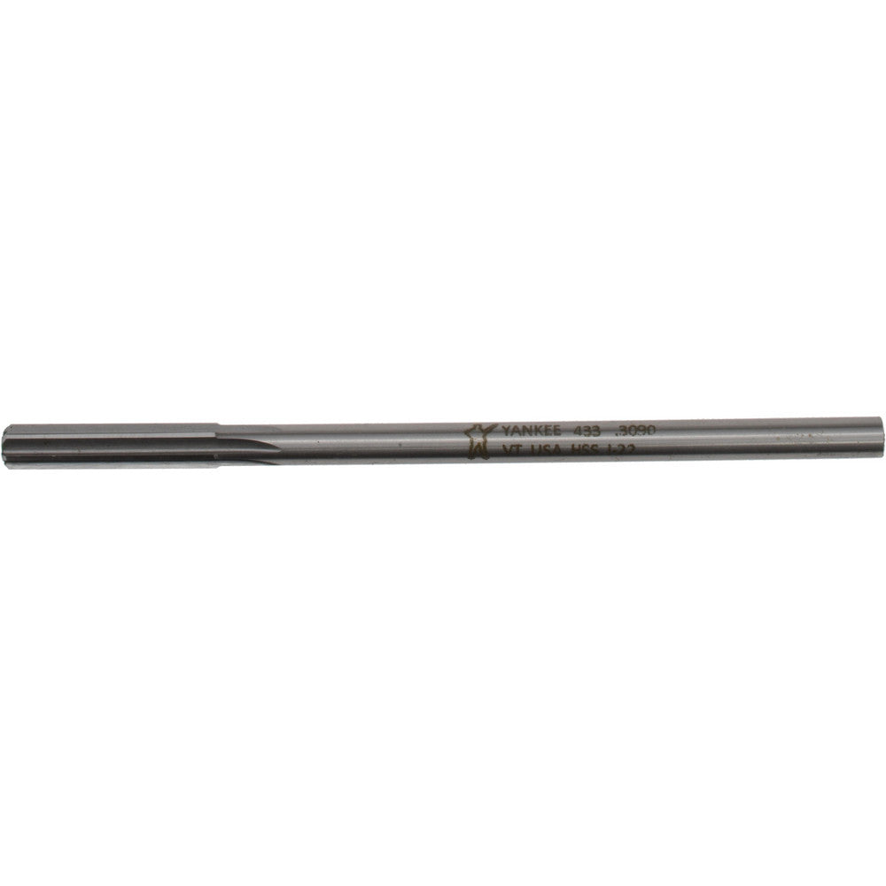 Hertel Reamers 433-0.3090 Chucking Reamer 0.3090" Dia, 6" OAL, 1-1/2" Flute Length, Straight Flute, Straight-Cylindrical Shank, HSS