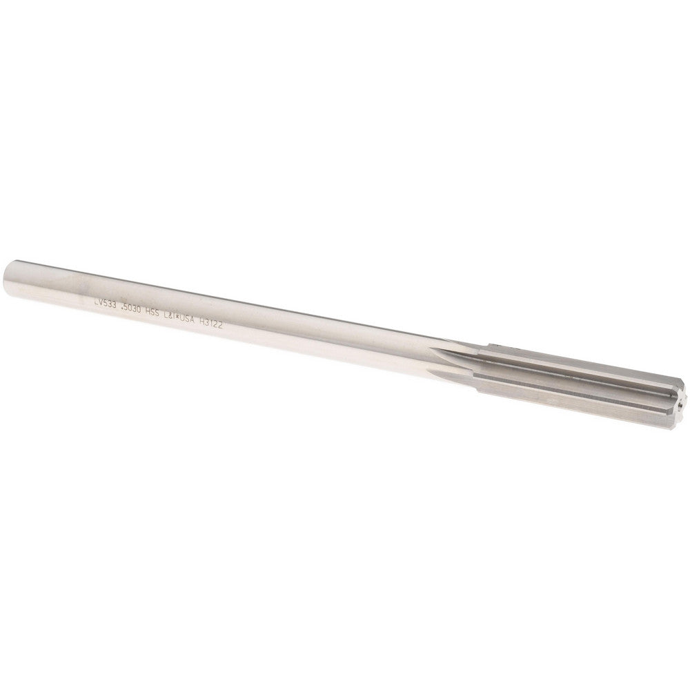 Hertel Reamers 533.5030 Chucking Reamer 0.5030" Dia, Straight Flute, Morse Taper Shank, HSS