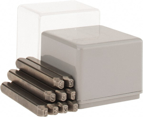 C.H. Hanson 25541 Reverse Stamp Set 3/32" Character, 9 pc