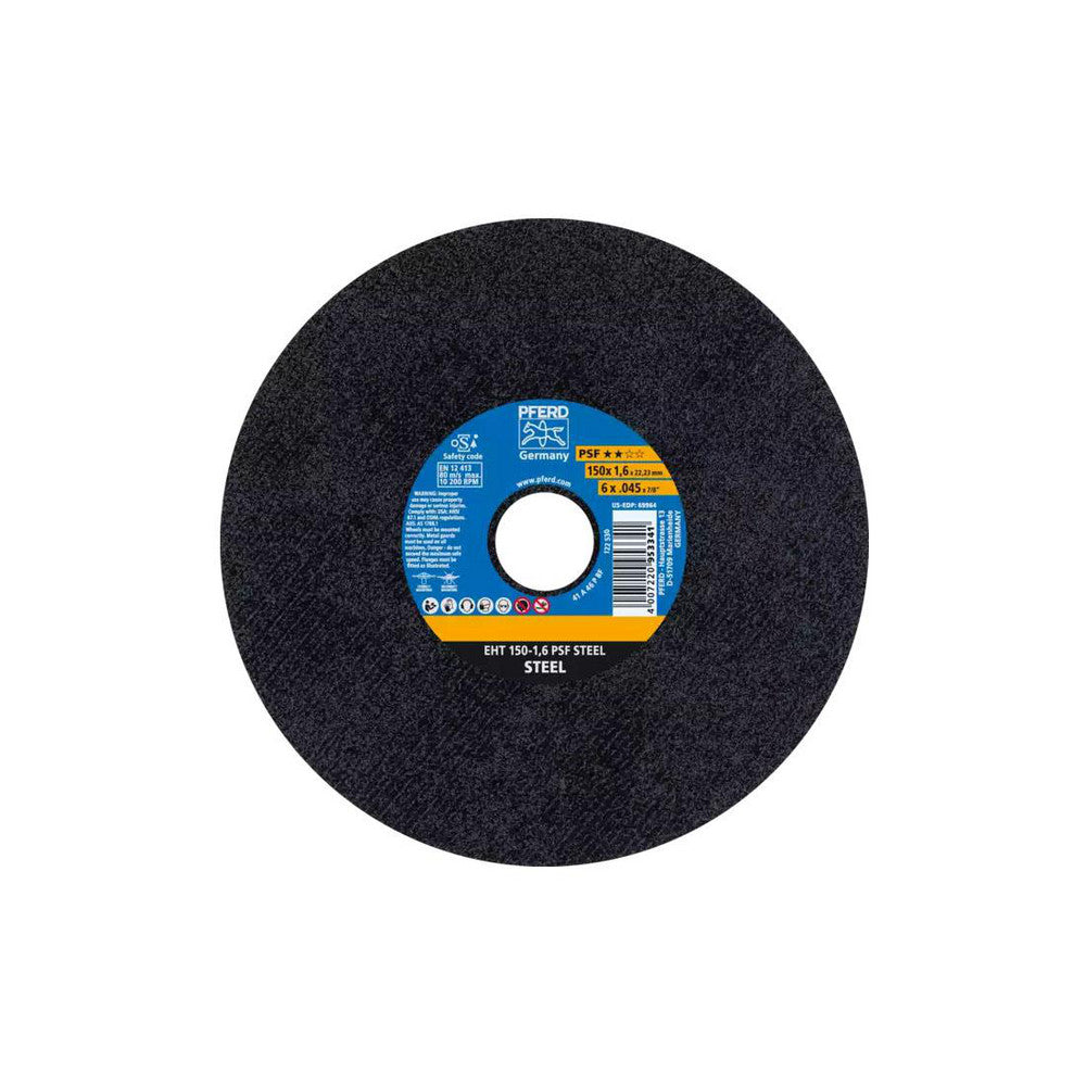 PFERD 61721221 Cut-Off Wheel  Type 1 (01/41),  6" Dia,  Aluminum Oxide