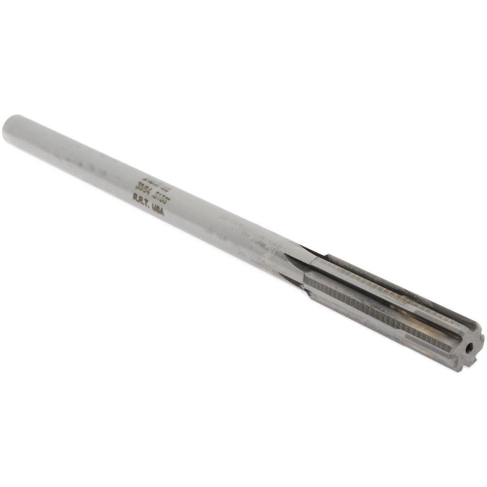 Rock River Tool Inc. 24005156 Chucking Reamer 33/64" Dia, 8" OAL, 2" Flute Length, Straight Flute, Straight-Cylindrical Shank, Carbide-Tipped
