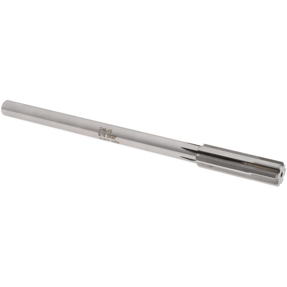 Rock River Tool Inc. 240018 Chucking Reamer 9/16" Dia, 8" OAL, 2" Flute Length, Straight-Cylindrical Shank, Carbide-Tipped