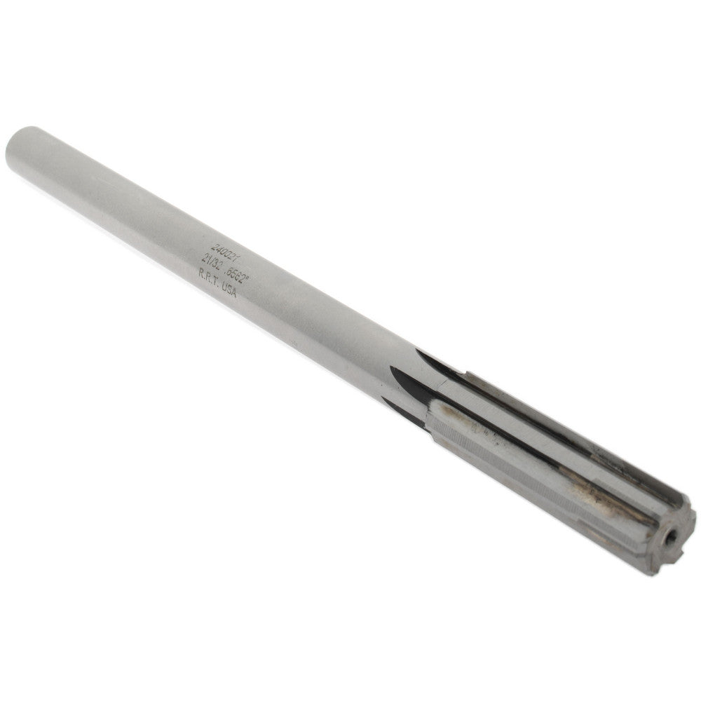 Rock River Tool Inc. 240021 Chucking Reamer 21/32" Dia, 9" OAL, 2-1/4" Flute Length, Straight Flute, Straight-Cylindrical Shank, Carbide-Tipped