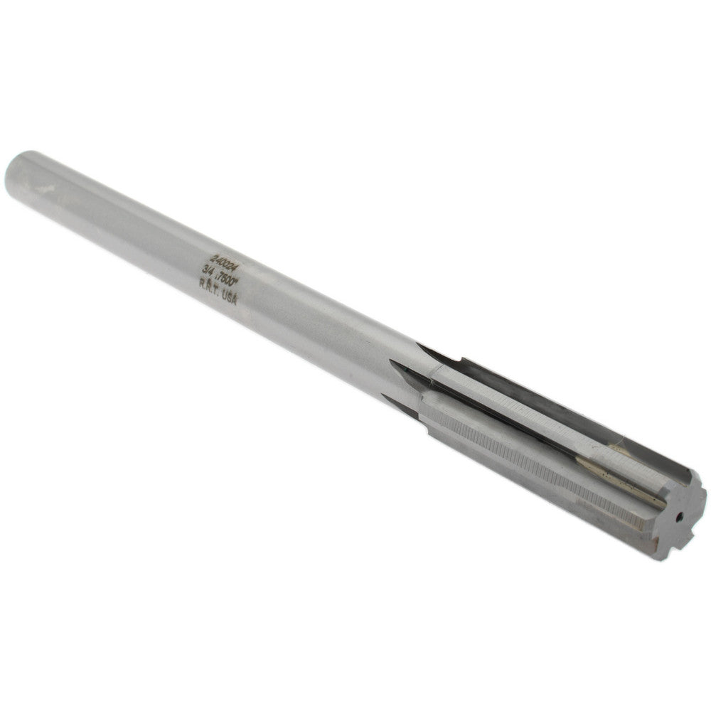 Rock River Tool Inc. 240024 Chucking Reamer 3/4" Dia, 9-1/2" OAL, 2-1/2" Flute Length, Straight-Cylindrical Shank, Carbide-Tipped