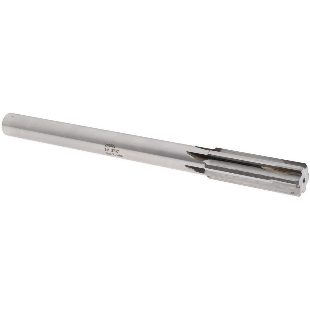 Rock River Tool Inc. 240028 Chucking Reamer 7/8" Dia, 10" OAL, 2-5/8" Flute Length, Straight Flute, Straight-Cylindrical Shank, Carbide-Tipped
