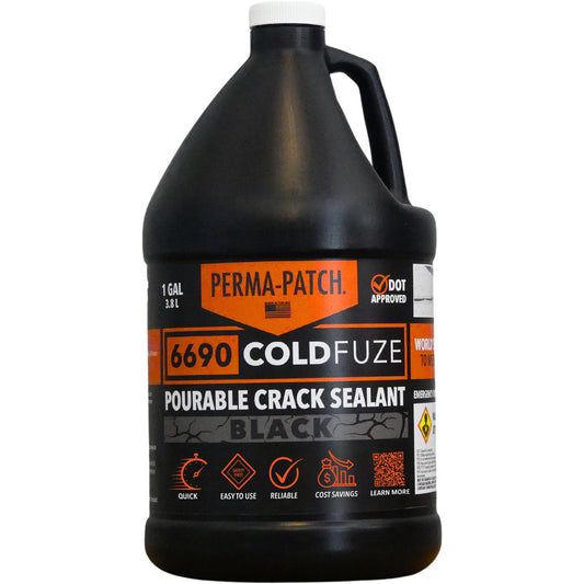 Perma-Patch PP-CF-B1 Drywall & Hard Surface Compounds Product Type Crack Filler  Color Black  Container Size 1 gal  Container Type Jug  Application Method Brush  Composition Asphaltic