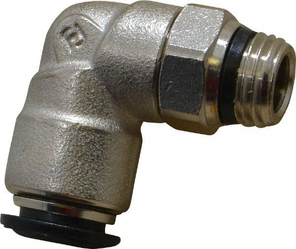 Aignep USA 50110N-10-1/4 Push-to-Connect Tube x Universal Thread Fitting Swivel Elbow, Universal, 10.00 mm OD