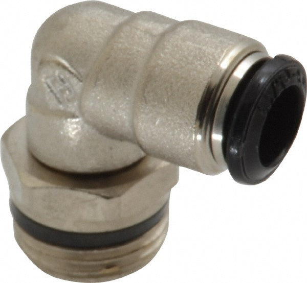 Aignep USA 50110N-8-3/8 Push-to-Connect Tube x Universal Thread Fitting Swivel Elbow, 3/8 Thread, Universal, 8.00 mm OD