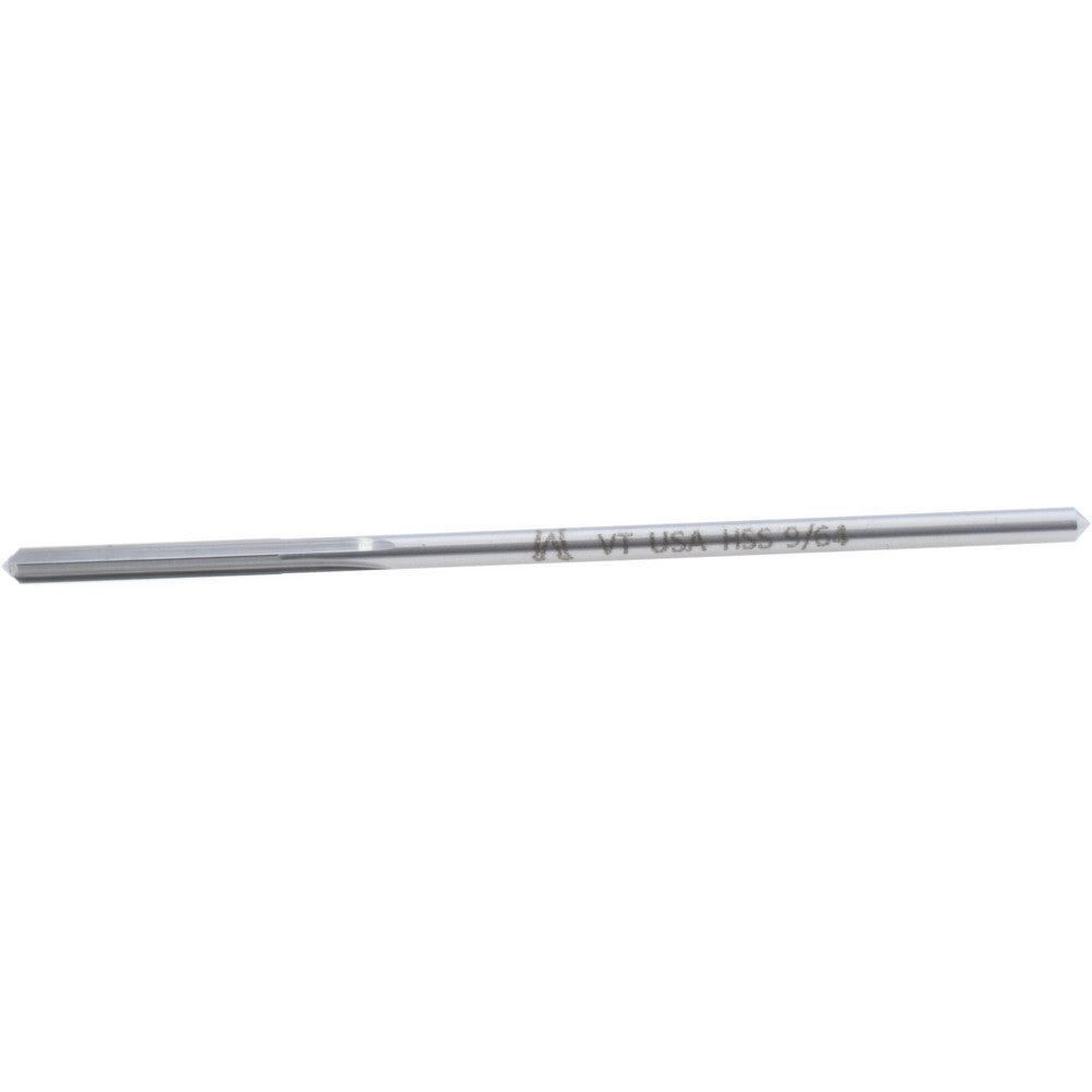 Hertel Reamers 1433-0.1406 Chucking Reamer 9/64" Dia, 4" OAL, 1" Flute Length, Straight Flute, Straight-Cylindrical Shank, HSSCobalt