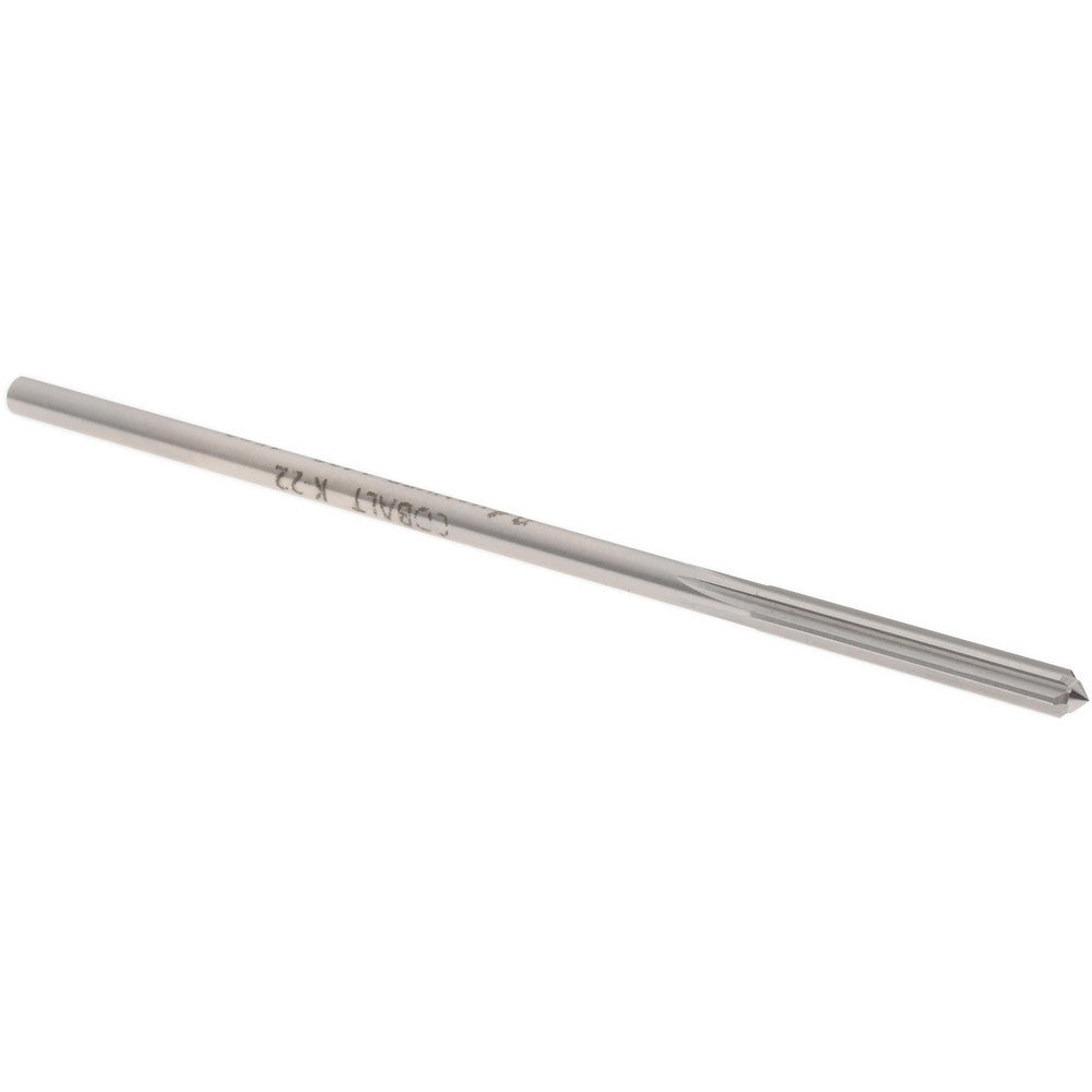 Hertel Reamers 1433-0.1590 Chucking Reamer #21, 4-1/2" OAL, 1-1/8" Flute Length, Straight Flute, Straight-Cylindrical Shank, HSSCobalt