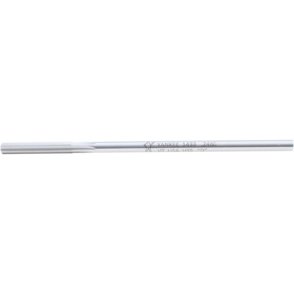 Hertel Reamers 1433-0.2460 Chucking Reamer Letter D, 6" OAL, 1-1/2" Flute Length, Straight Flute, Straight-Cylindrical Shank, HSSCobalt
