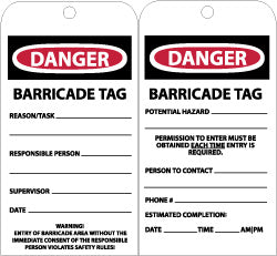 AccuformNMC RPT172 Accident Prevention Tag Unrippable Vinyl