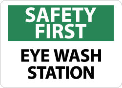 AccuformNMC SF181PB First Aid Sign Rectangle, "Eye Wash Station"