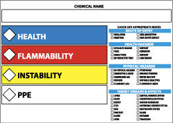 AccuformNMC HMC21AP Hazardous Material Label 3" High
