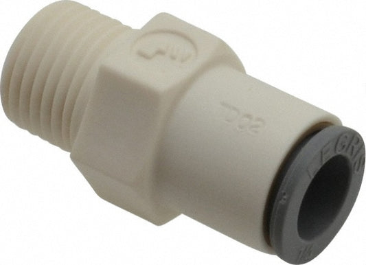 Parker 72338643 Push-To-Connect Tube Fitting Connector, 1/8" Thread, 1/4" OD