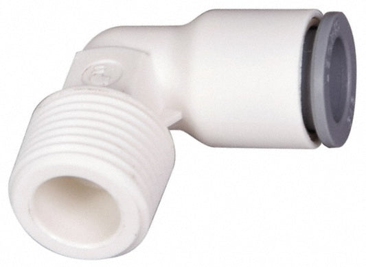 Parker 72338908 Push-To-Connect Tube Fitting Male Elbow, 1/8" Thread, 1/4" OD