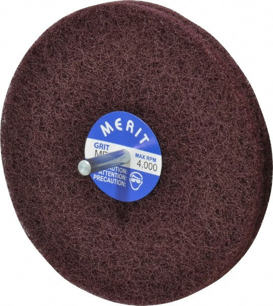 Merit Abrasives 08834131567 Mounted Scrubber Buffing Wheel 5" Dia, 1/4" Shank Dia