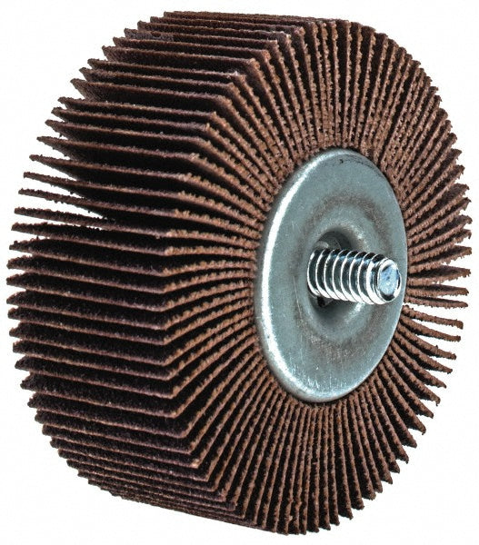 Merit Abrasives 08834134023 Mounted Flap Wheel 1" Face Width, 80 Grit, Aluminum Oxide